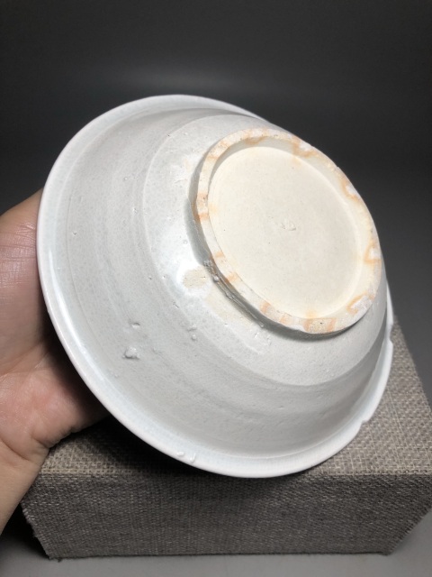 古玩陶瓷五代十國精品宣州窯白釉盤拍賣，當前價格6888元