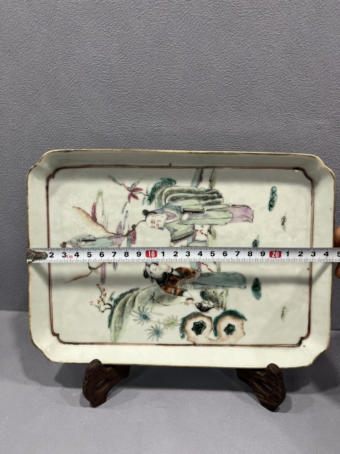 古玩陶瓷清中晚期同光粉彩人物繪畫(huà)茶盤(pán)拍賣(mài),當(dāng)前價(jià)格6500元