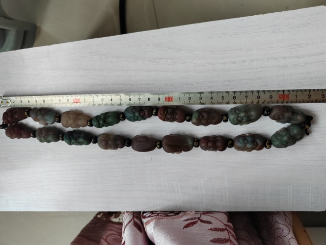 古玩玉器瑪瑙雕“羅漢頭”珠串拍賣,當前價格1688元