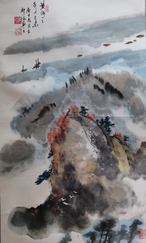 古玩字畫(huà)中國(guó)工藝美術(shù)家協(xié)會(huì)會(huì)員河南名家郭建新黃河之水天上來(lái)拍賣,當(dāng)前價(jià)格299元