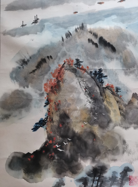 古玩字畫(huà)中國(guó)工藝美術(shù)家協(xié)會(huì)會(huì)員河南名家郭建新黃河之水天上來(lái)拍賣,當(dāng)前價(jià)格299元
