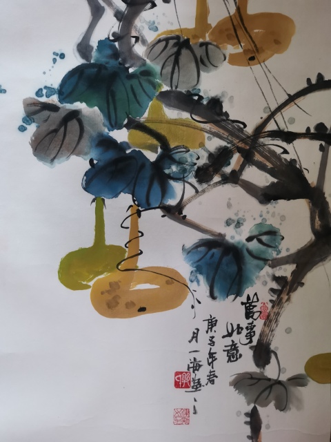 古玩字畫中國工藝美術家協會會員河南名家郭建新萬事如意拍賣,當前價格299元