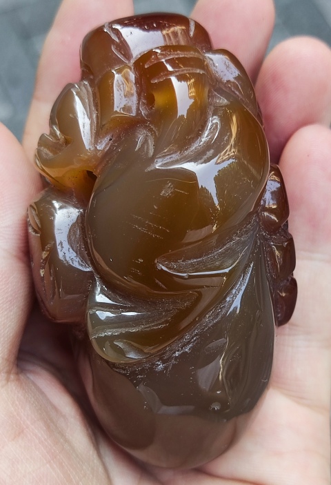 古玩玉器天然瑪瑙把件拍賣,當前價格468元