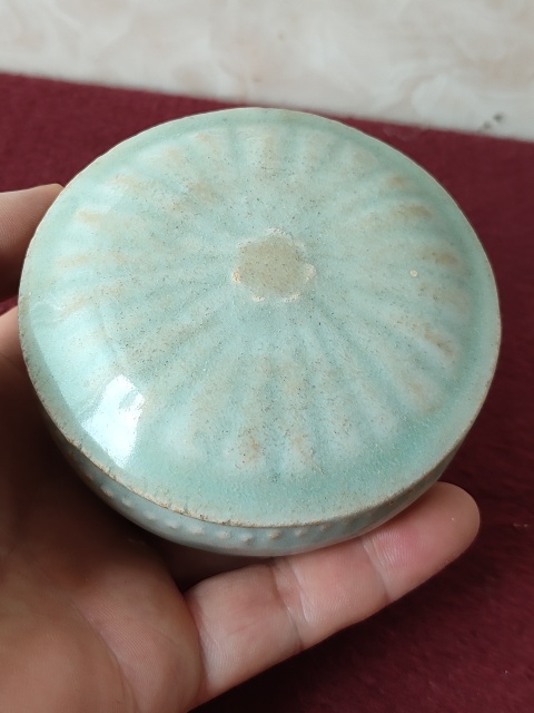 古玩陶瓷湖田窯鼓釘蓋罐拍賣，當前價格9600元
