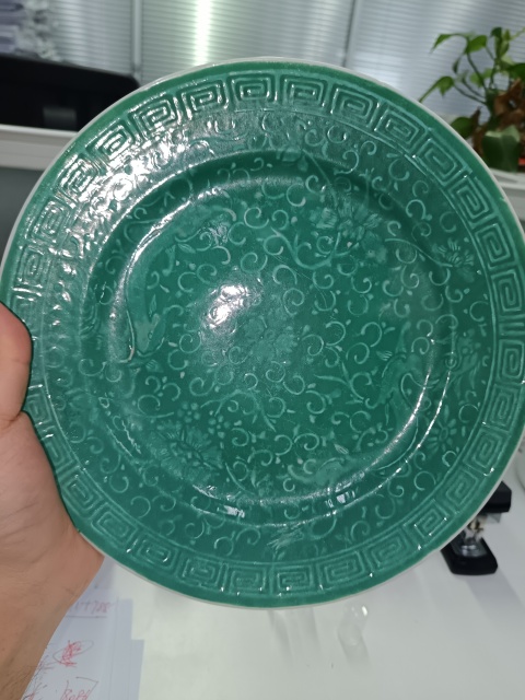 緑釉香炉 大清乾隆年制 銘あり A RARE TURQUOISE-GLAZED BOWL, YONGZHENG MARK AND PERIOD | 清