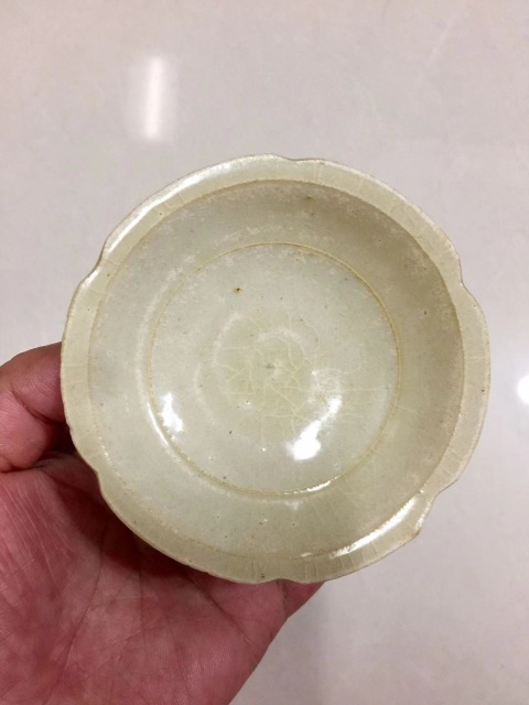 古玩陶瓷青白釉葵口洗拍賣，當前價格1200元