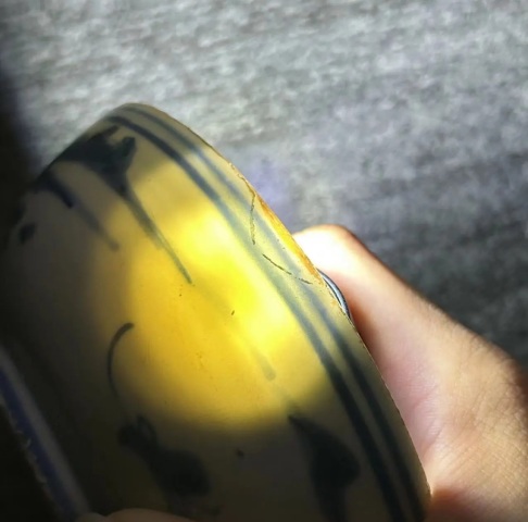 古玩陶瓷明天啟青花山水紋碗拍賣，當前價格5000元