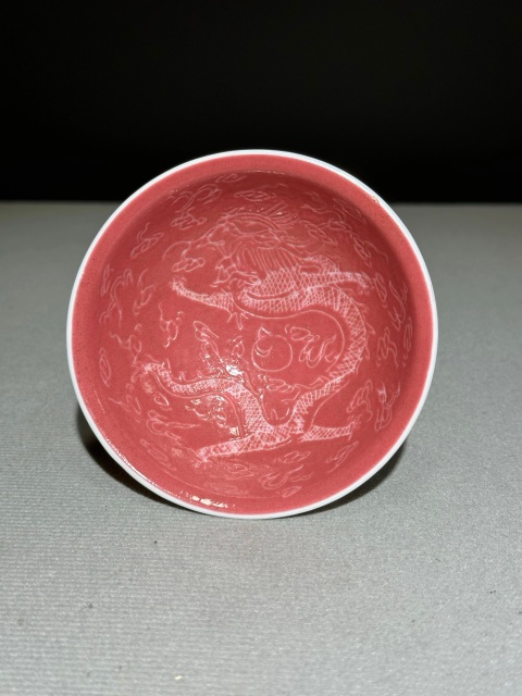 古玩陶瓷清中期囍字盤拍賣，當前價格188元