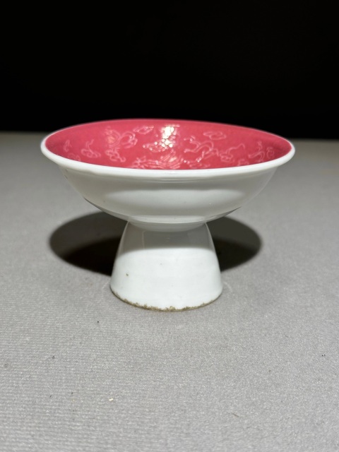 古玩陶瓷清中期囍字盤拍賣，當前價格188元