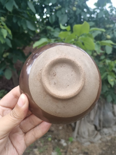 古玩陶瓷明末清初~磁州窯褐釉茶盞拍賣,當(dāng)前價格88元