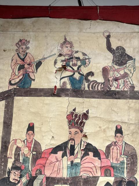 古玩字畫百年左右.道教水陸畫(超大尺寸)拍賣,當(dāng)前價(jià)格0元