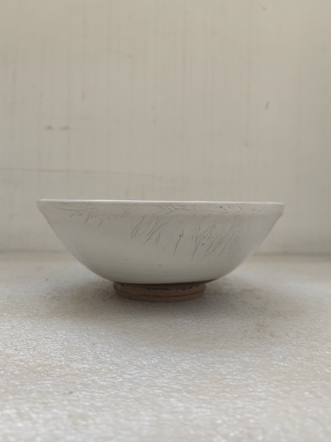古玩陶瓷磁州窯白地黑花梅花碗拍賣,當前價格450元