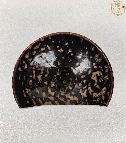 古玩陶瓷吉州窯黑釉鷓鴣斑盞殘片標本拍賣，當前價格786元