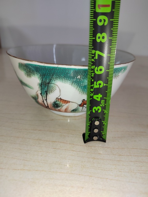 古玩陶瓷竹林人物紋彩瓷小碗拍賣(mài),當(dāng)前價(jià)格500元