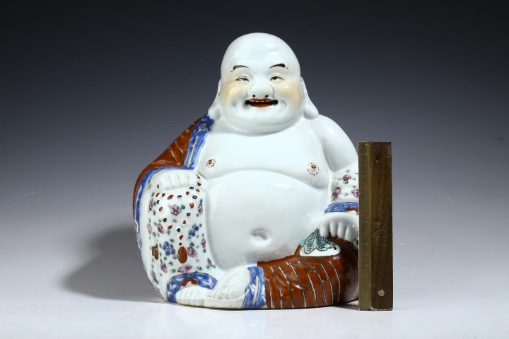 古玩陶瓷（保真卡）民國粉彩彌勒佛拍賣，當前價格7388元