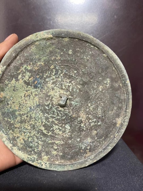 古玩銅器元代花卉鏡拍賣，當前價格1500元