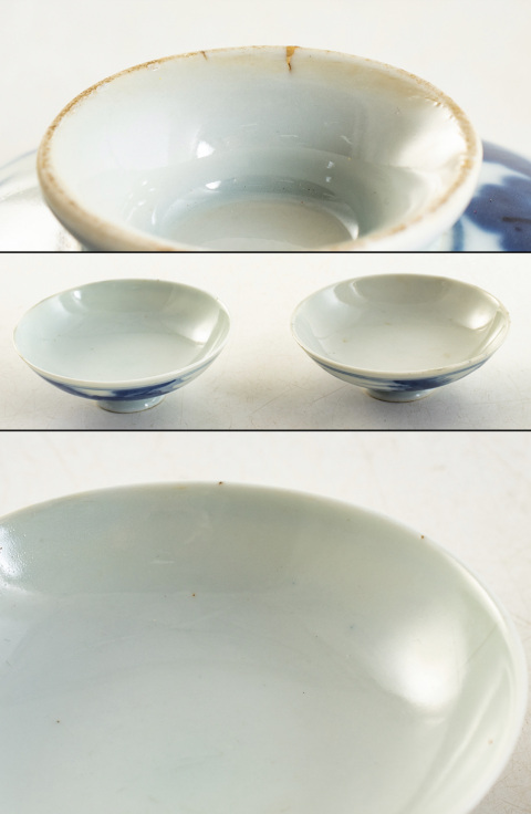 古玩陶瓷清中期 青花山水人物紋蓋碗 一對拍賣,當前價格8000元