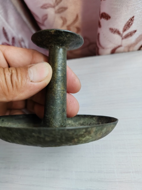 古玩雜項清代銅蠟臺拍賣,當前價格799元