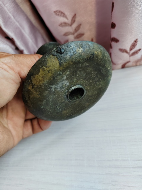 古玩雜項清代銅蠟臺拍賣,當前價格799元