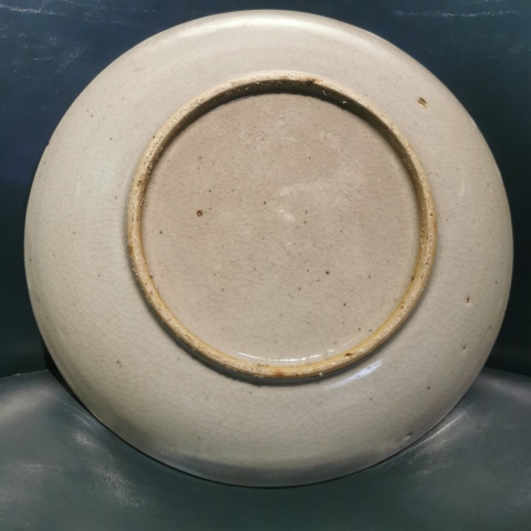 古玩陶瓷晚清哥釉大盤拍賣,當(dāng)前價格1200元
