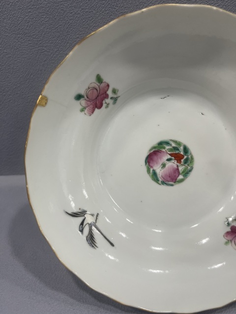 古玩陶瓷粉彩金玉滿堂紋折腰花口碗拍賣,當前價格3200元