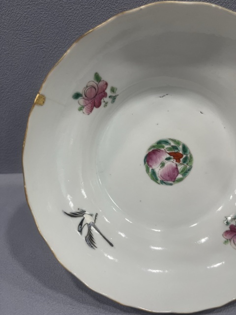 古玩陶瓷粉彩金玉滿堂紋折腰花口碗拍賣,當前價格3200元