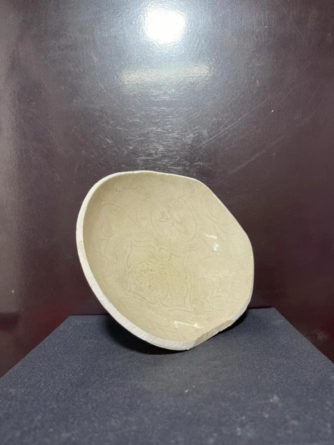 古玩陶瓷宋.影青釉刻鹿紋杯托拍賣,當前價格1350元