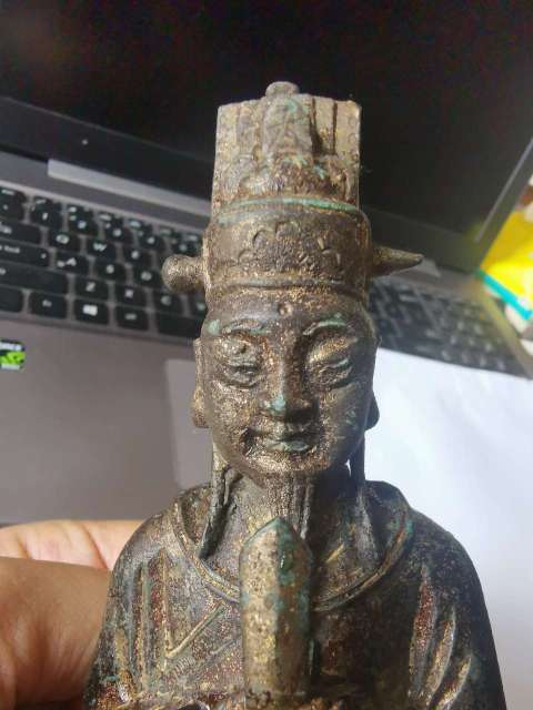 古玩銅器描金文官銅像拍賣,當(dāng)前價(jià)格33333元