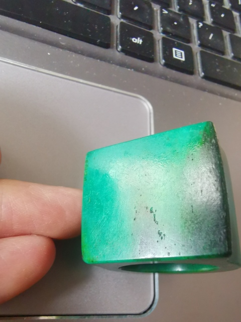 古玩雜項馬鞍型,虬角扳指拍賣,當前價格1666元