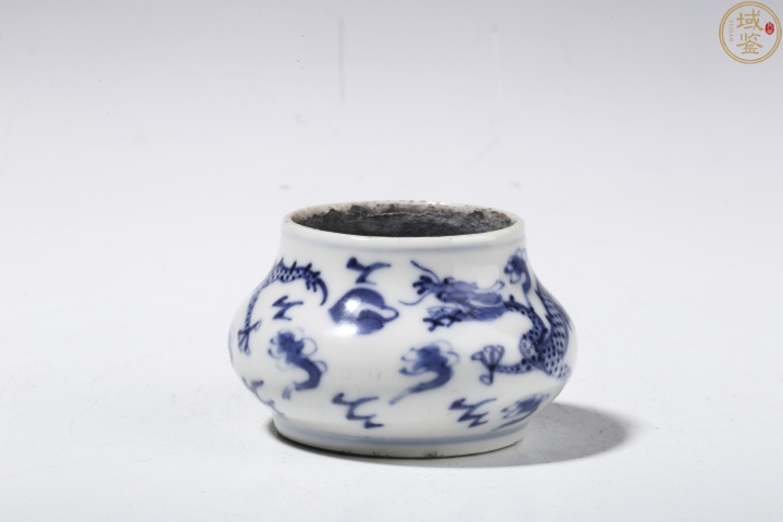 古玩陶瓷青花龍紋水盂拍賣，當前價格3800元