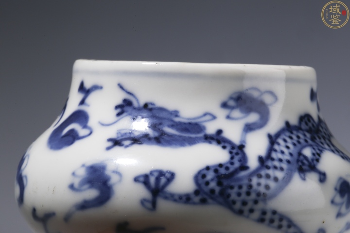 古玩陶瓷青花龍紋水盂拍賣，當前價格3800元
