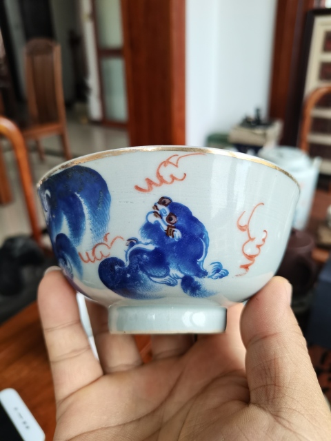 古玩陶瓷民國(guó)·粉彩太師少保紋碗真品鑒賞圖