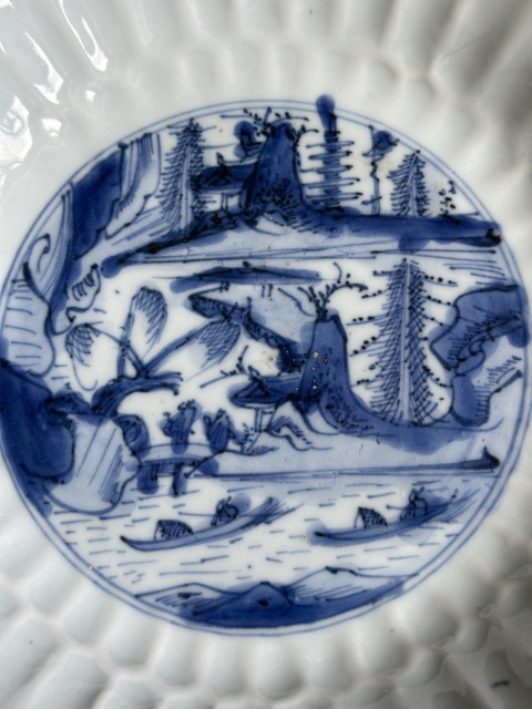 古玩陶瓷人物山水青花盤拍賣，當前價格5800元