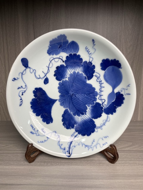 古玩陶瓷清晚期 青花葫蘆紋盤(福祿萬代)拍賣,當前價格460元