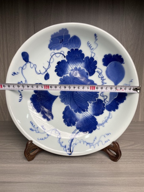 古玩陶瓷清晚期 青花葫蘆紋盤(福祿萬代)拍賣,當前價格460元