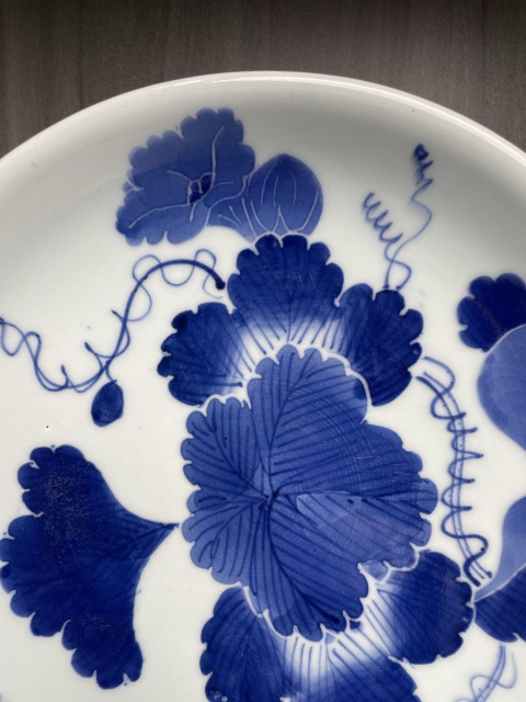 古玩陶瓷清晚期 青花葫蘆紋盤(福祿萬代)拍賣,當前價格460元