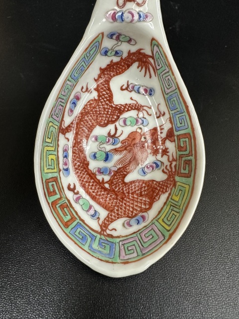 古玩陶瓷民國(guó)粉彩龍紋大勺拍賣(mài),當(dāng)前價(jià)格1380元