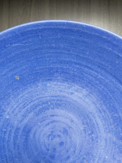 古玩陶瓷清嘉慶 霽藍釉大盤拍賣，當前價格1100元