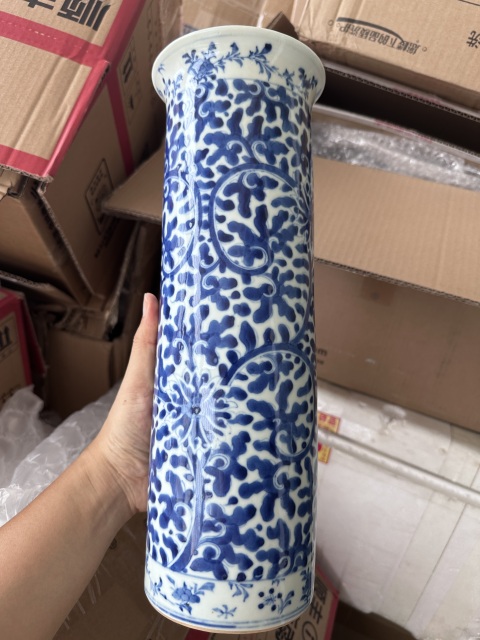 古玩陶瓷青花纏枝花卉紋箭筒拍賣,當前價格5000元