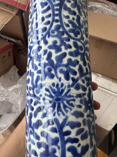 古玩陶瓷青花纏枝花卉紋箭筒拍賣,當前價格5000元