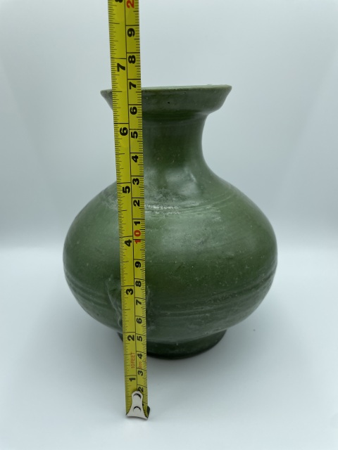 古玩陶瓷【已鑒真】漢代綠釉鋪首罐拍賣，當前價格1700元