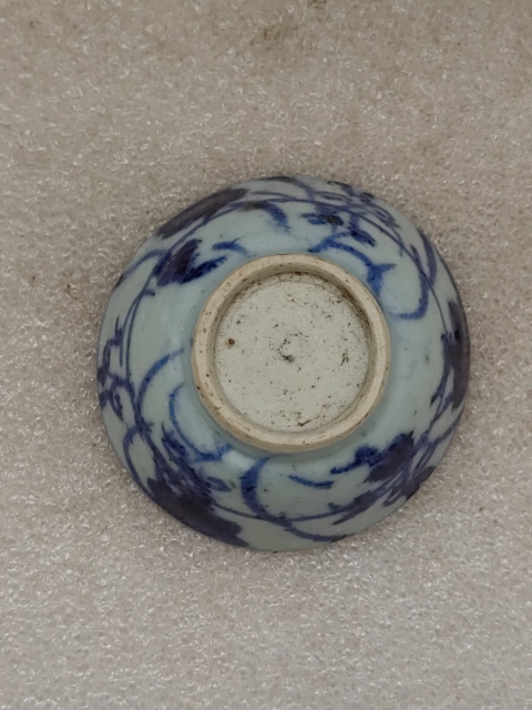 古玩陶瓷清中期青花花卉紋杯拍賣,當前價格398元