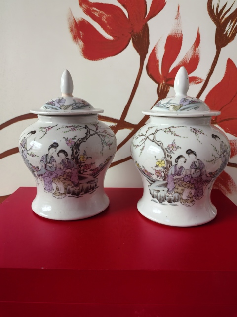 古玩陶瓷仕女紋粉彩將軍罐拍賣,當前價格4500元