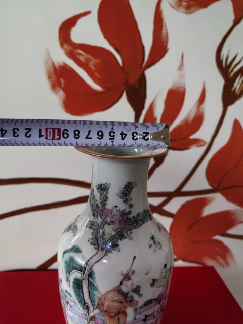 古玩陶瓷嬰戲紋粉彩瓶拍賣,當前價格4880元