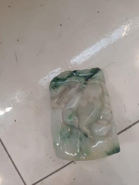 古玩玉器天然翡翠雕“壽星”擺件拍賣,當前價格1200元