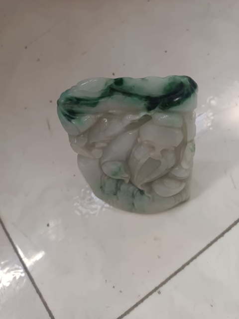 古玩玉器天然翡翠雕“壽星”擺件拍賣,當前價格1200元