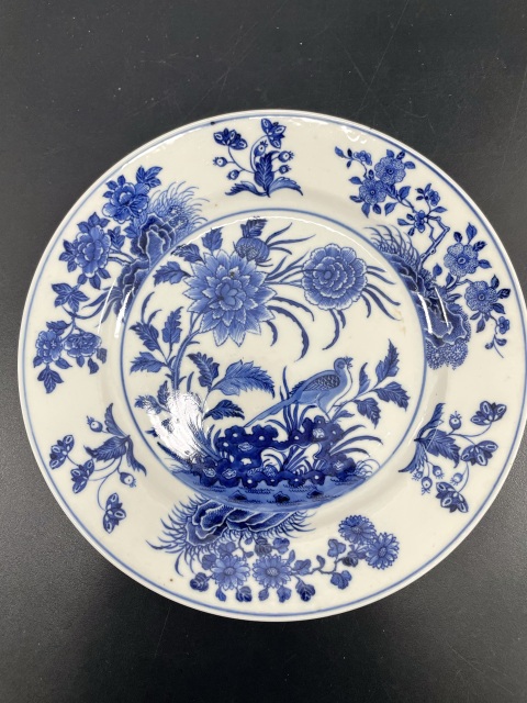 古玩陶瓷清·康熙 青花錦雞牡丹紋折沿盤拍賣,當前價格2800元