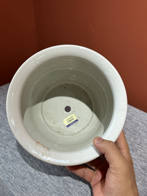 古玩陶瓷清代光緒粉彩三多紋花盆拍賣，當前價格22800元