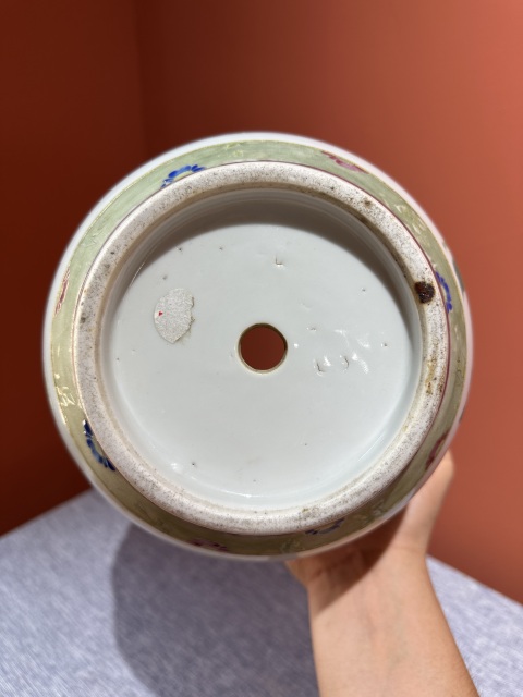 古玩陶瓷清代光緒粉彩三多紋花盆拍賣，當前價格22800元