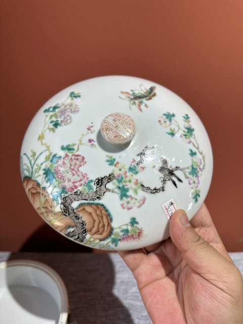古玩陶瓷清代光緒粉彩富貴白頭一品鍋拍賣，當前價格15800元